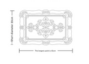 4 pcs Decorative Faux Leather Placemats - Unique Shape, Beautiful Packaging (Yellow)