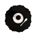 4 pcs Retro Faux Leather Placemat - Waterproof & Oil-Proof Dining Table Mat (Black)