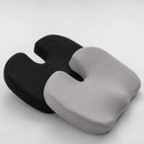 Grey Ergonomic U-Shaped Memory Foam Seat Cushion - Coccyx Relief & Posture Support with Breathable Cover