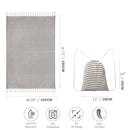 Black Chic Lightweight Nylon Drawstring Tote Bag - Multi-Pocket Casual Shoulder & Crossbody