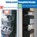 Black Heavy Duty 5-Tier Over-The-Door Hanging Organizer - Space-Saving Storage with Clear Windows & Mesh Pockets