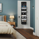 Black Heavy Duty 5-Tier Over-The-Door Hanging Organizer - Space-Saving Storage with Clear Windows & Mesh Pockets