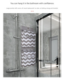 Grey And White Chic Chevron 2-Pocket Hanging Storage Organizer with Lids - Waterproof Oxford Cloth Wall & Door Mount