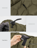 Size M Olive Green Warm Quilted Dog Winter Coat - Adjustable Fleece-Lined Puffer Vest with Reflective Trim & Leash Port