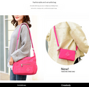 Dark Blue Versatile Womens Nylon Water-Repellent Crossbody Shoulder Bag Set with Matching Clutch Pouch - Lightweight & Multi-Pocket