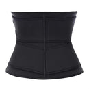 Size M Black Womens Sweat-Enhancing Waist Trainer Belt - Dual Strap Zipper Tummy Control Cincher for Workout & Postpartum Shaping