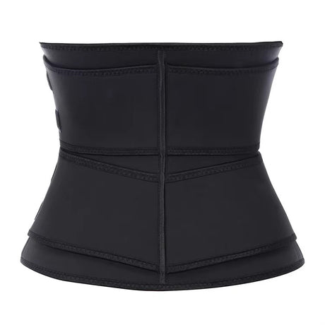 Size M Black Womens Sweat-Enhancing Waist Trainer Belt - Dual Strap Zipper Tummy Control Cincher for Workout & Postpartum Shaping