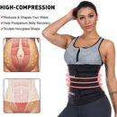 Size XXXL Black Womens Sweat-Enhancing Waist Trainer Belt - Dual Strap Zipper Tummy Control Cincher for Workout & Postpartum Shaping