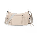 Black Chic Lightweight Multi-Pocket Oxford Crossbody Bag - Waterproof Retro Shoulder Bag for Women