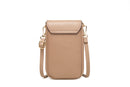 Yellow Chic Quilted Crossbody Phone Bag - PU Leather Mini Purse with Floral Stitching & Adjustable Strap