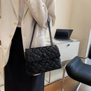 Grey Chic Quilted Crossbody Bag for Women - PU Leather Diamond Pattern Chain Strap Shoulder Purse with Elegant Clasp