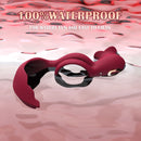 Red Romantic Rose Dual Motor Vibrating Couples Pleasure Ring - Rechargeable Silicone Enhancer