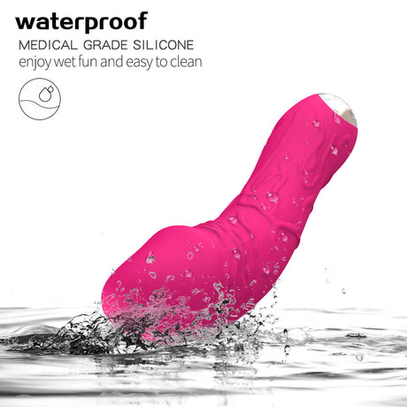 Purple Intense Pleasure G-Spot Vibrator - 20 Speed Rechargeable Silicone Wand with Magnetic Charging