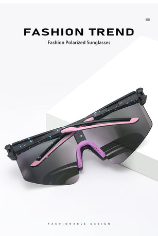Green Lenses With Black Temples Ultra-Light Polarized Sports Sunglasses - Wraparound Shield Design for Cycling & Outdoor Performance