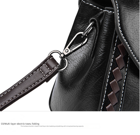 Pink Elegant Women's PU Leather Top Handle Satchel - Versatile Crossbody Bag with Classic Clasp & Braided Detail