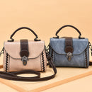 Brown Elegant Women's PU Leather Top Handle Satchel - Versatile Crossbody Bag with Classic Clasp & Braided Detail