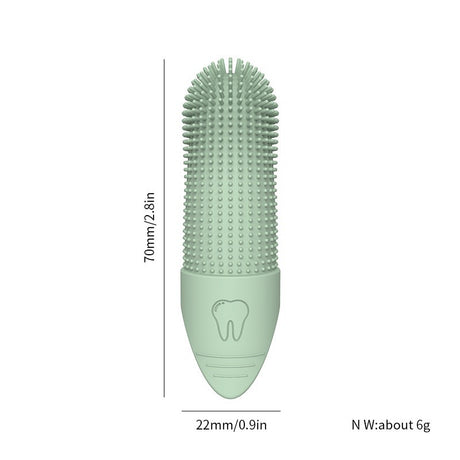 4 Pcs Blue Soft Silicone Pet Finger Toothbrush - Gentle Dental Care for Dogs & Cats, Tartar & Plaque Remover