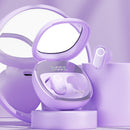 Purple Feather-Light TWS Earbuds - Bluetooth 5.4, Hi-Fi Sound, LED Display Case, 60H+ Playtime, Touch Control