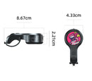 Black Style D Ultra-Loud Electric Bike Horn - 130dB USB Rechargeable, IPX6 Waterproof, Easy Mount Bicycle Safety Bell