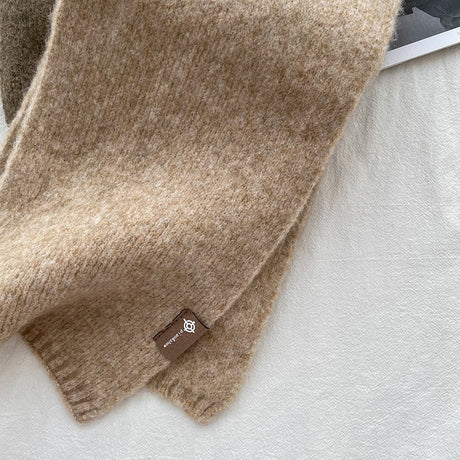 Black Luxuriously Soft Wool Blend Knit Scarf - Cozy Warm Solid Colour Unisex Winter Essential