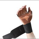 Size XL Dark Brown Premium Cowhide Leather Weightlifting Gloves with Wrist Support - Non-Slip Grip, Breathable Fitness Workout Gloves for Gym, WODs, Dumbbells