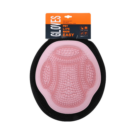 Pink 3-Pack Gentle Pet Grooming Glove - Deshedding, Bathing & Massage Mitt for Dogs & Cats, Breathable & Adjustable