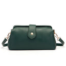 Dark Green Chic Vintage Inspired PU Leather Crossbody Bag - Small Frame Doctor Style Purse with Adjustable Strap