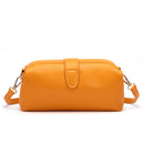 Yellow Chic Vintage Inspired PU Leather Crossbody Bag - Small Frame Doctor Style Purse with Adjustable Strap