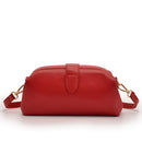 Red Chic Vintage Inspired PU Leather Crossbody Bag - Small Frame Doctor Style Purse with Adjustable Strap