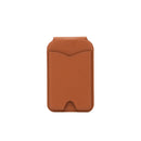 Brown Chic MagSafe Wallet with Mirror & Stand - PU Leather Card Holder for iPhone 12-16 Series