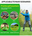 Blue Pro Golf Swing Trainer - Extendable with Audible Click & Corrective Grip Aid