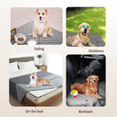 Grey 2-Sided Waterproof Pet Sofa Cover - Dog Bed Protector Blanket for Furniture, Couches & Car Seats (130x200cm, Machine Washable)