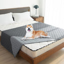 Grey 2-Sided Waterproof Pet Sofa Cover - Dog Bed Protector Blanket for Furniture, Couches & Car Seats (170x200cm, Machine Washable)