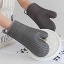 Pink Premium Heat Resistant Silicone Oven Mitts (Pair) - Non-Slip Grip, Cotton Lined for Kitchen Baking, Grilling & BBQ