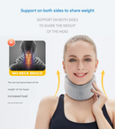 Size XL Grey Ergonomic Neck Support Brace - Soft Cervical Collar for Posture Correction and Pain Relief