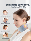 Size M Light Green Ergonomic Neck Support Brace - Soft Cervical Collar for Posture Correction and Pain Relief