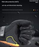 Size L Red and Black Protective Motorcycle Riding Gloves - Hard Knuckle Armour & Touchscreen Fingertips