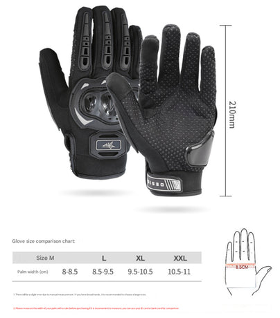 Size XL Purple and Black Protective Motorcycle Riding Gloves - Hard Knuckle Armour & Touchscreen Fingertips