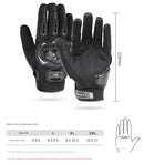 Size 2XL Purple and Black Protective Motorcycle Riding Gloves - Hard Knuckle Armour & Touchscreen Fingertips