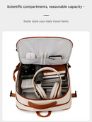 Pink Expandable Laptop Backpack with USB Port - Stylish Travel & Business Daypack