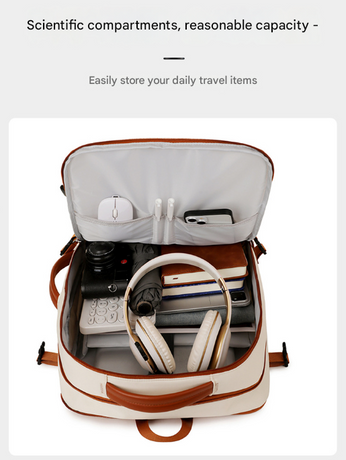 Pink Expandable Laptop Backpack with USB Port - Stylish Travel & Business Daypack