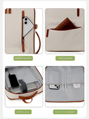 Black Expandable Laptop Backpack with USB Port - Stylish Travel & Business Daypack