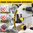 Yellow and Black  6 Pack Drill Brush Power Scrubber Cleaning Brush Extended Long Attachment Set All Purpose Drill Scrub Brushes Kit for Grout, Floor, Tub, Shower, Tile, Bathroom and Kitchen Surface