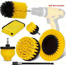 Yellow and Black Complete 7-Piece Drill Brush Power Scrubber Set - All-Purpose Cleaning Kit for Bathroom, Tile, Car Detailing & More