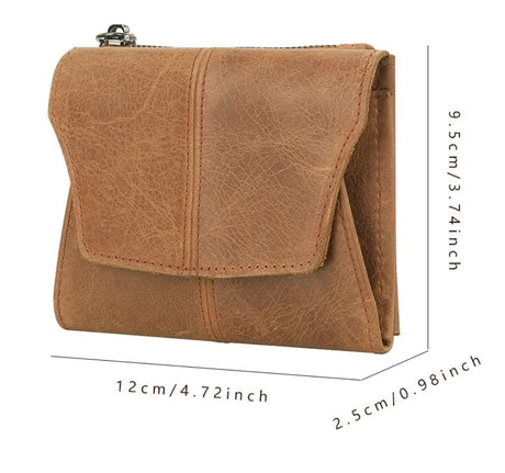 Black Genuine Leather Women's Wallet -C Multifunctional Coin & Card Holder, Fashionable Card Box in Top-Grade Cowhide