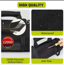 Black Heavy-Duty Tool Organizer Roll with Detachable Pouches