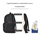 Grey Trendy Korean-Style Large-Capacity Backpack for Women - 14 Laptop Travel Bag"