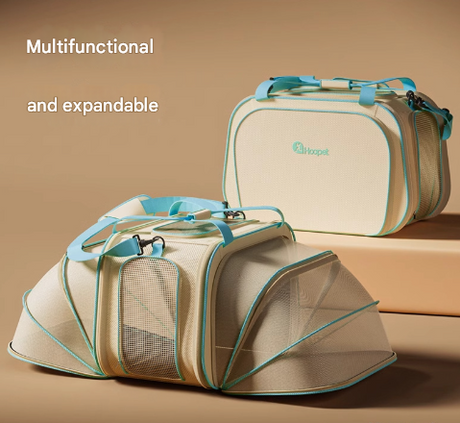 Stylish Portable Pet Backpack - Spacious Pet Carrier with Anti-Stress Design