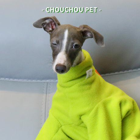 S Adorable Dinosaur Fleece Dog Jumpsuit - Warm Winter Pajamas for Whippets & Italian Greyhounds