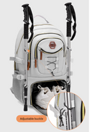 Dark Grey Stylish Large Capacity Backpack - Water-Resistant Oxford Rucksack for Travel, School & Daily Use